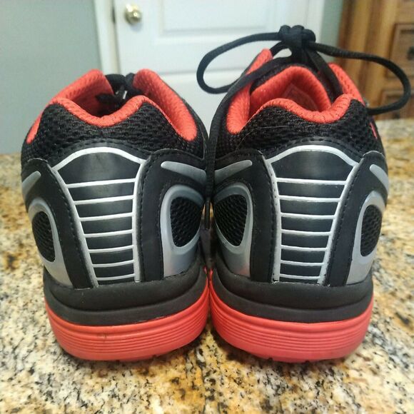 Gdefy Gravity Defyer Support Comfort Shoes TB9004MBR-M Black Red Silver Mens 9.5 - Picture 10 of 12
